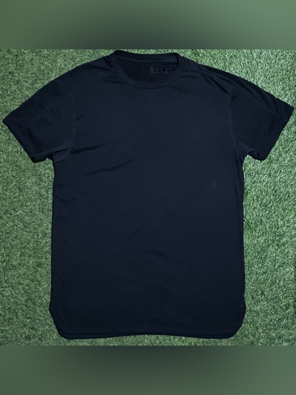 BYLT Premium Basics Signature Short Sleeve Crew Neck T-Shirt Men's Large Blue